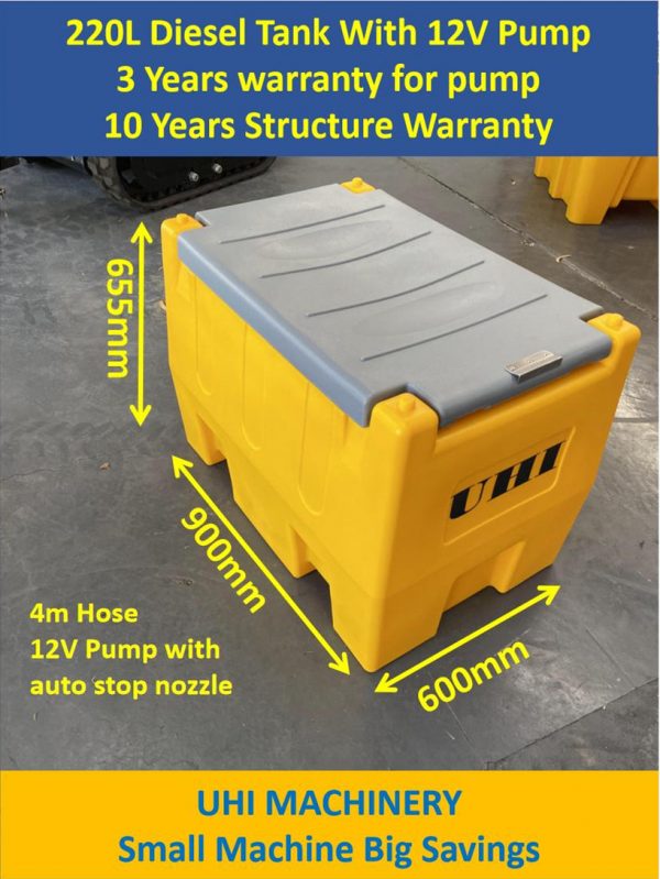 UHI DKT240 220L fuel tank with 12v pump